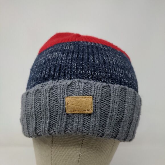 Unbranded Men's Knit Beanie Hat Cap Multicolor One Size Patch Logo - Picture 2 of 11